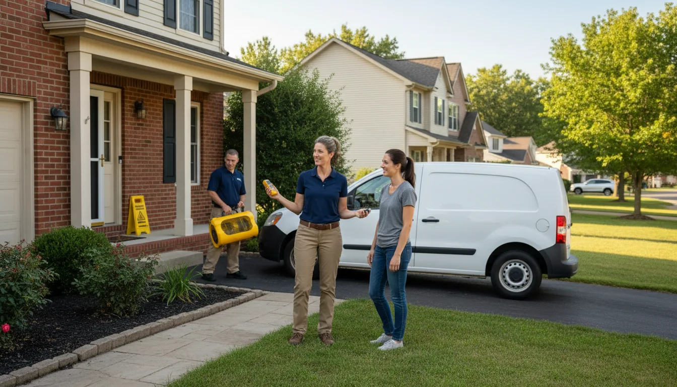 Residential water damage restoration in Rienzi, MS